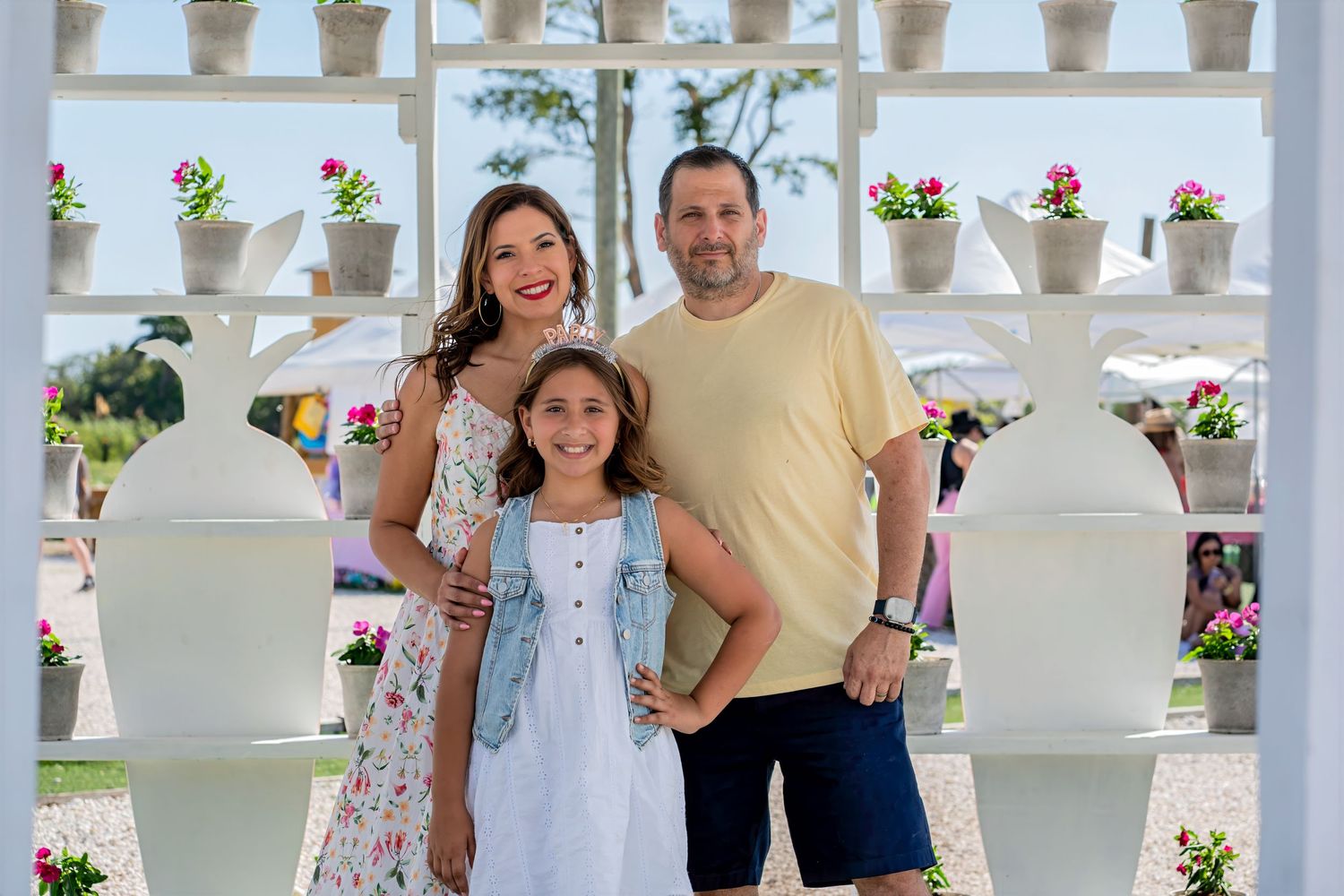 Family portrait taken at Berry Farms birthday celebration, natural light South Florida family photography.