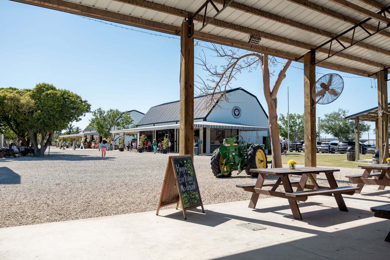 Wide shot of Berry Farms party venue in South Florida, photographed before guests arrived.
