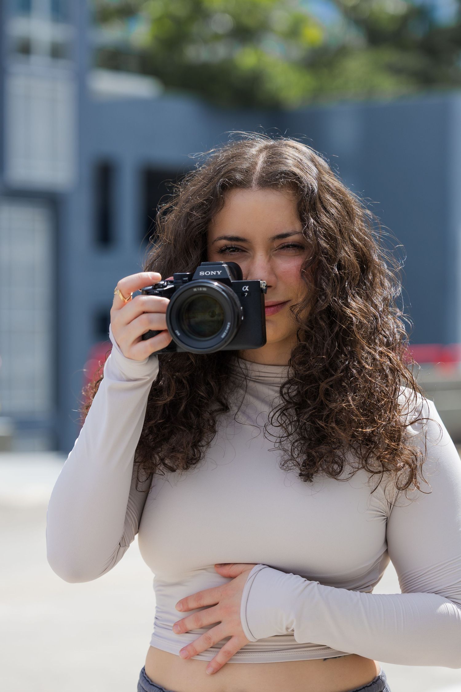Branding session with camera in hand, captured in South Florida