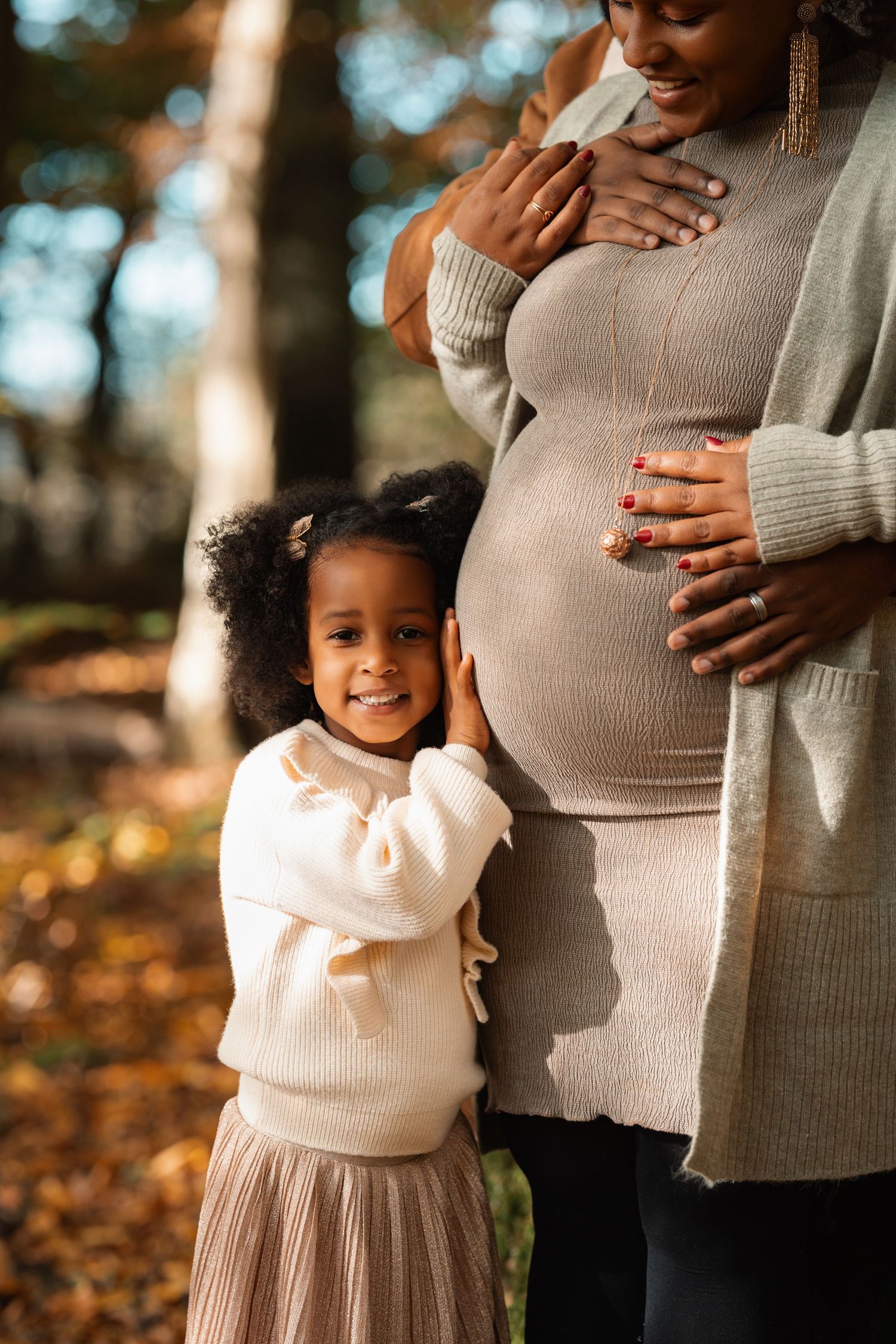 Séance photo grossesse en extérieur automne — photographe famille Luxembourg