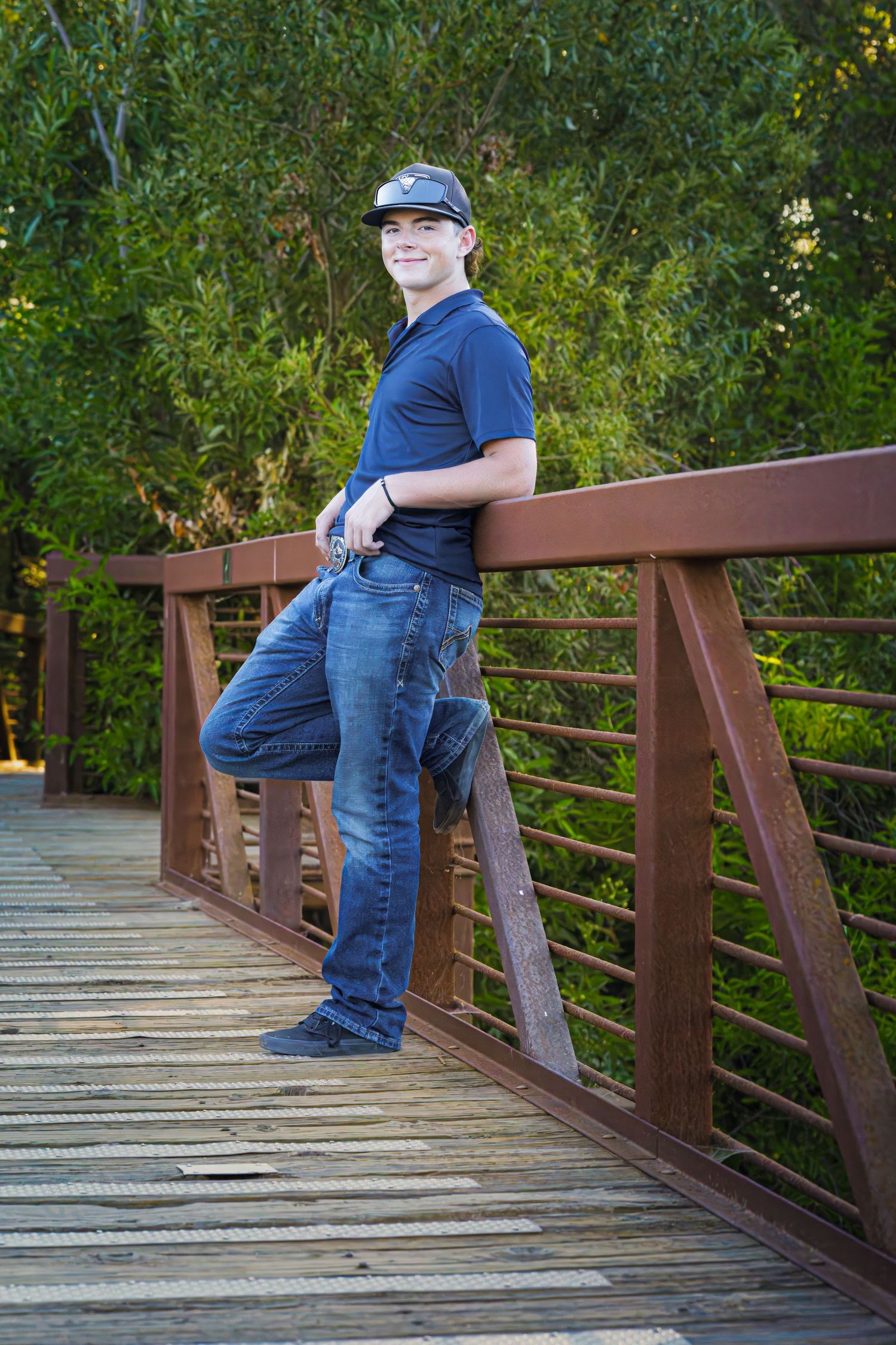 Male-Senior portrait photographed outdoors at Consumes River Preserve, Sacramento, California by Tea & Sugar Shots by Gretchen Schmidt.