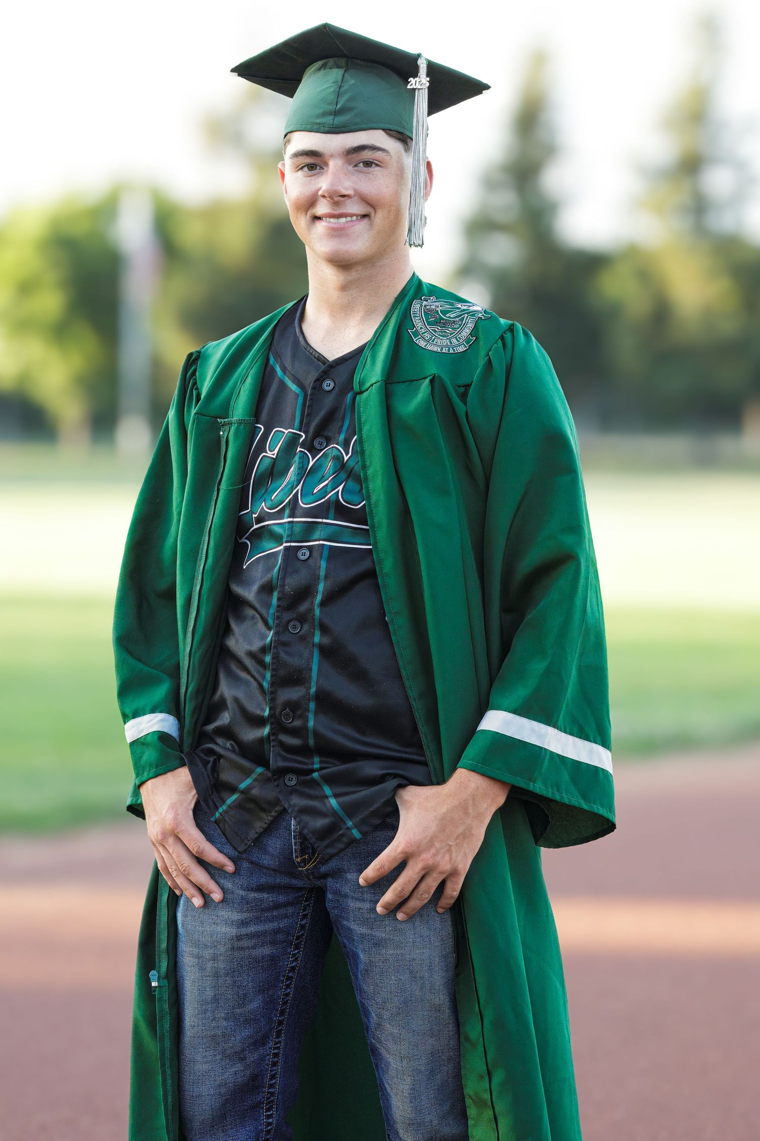 Male-Baseball Senior portrait photographed outdoors in Galt, California by Tea & Sugar Shots by Gretchen Schmidt.
