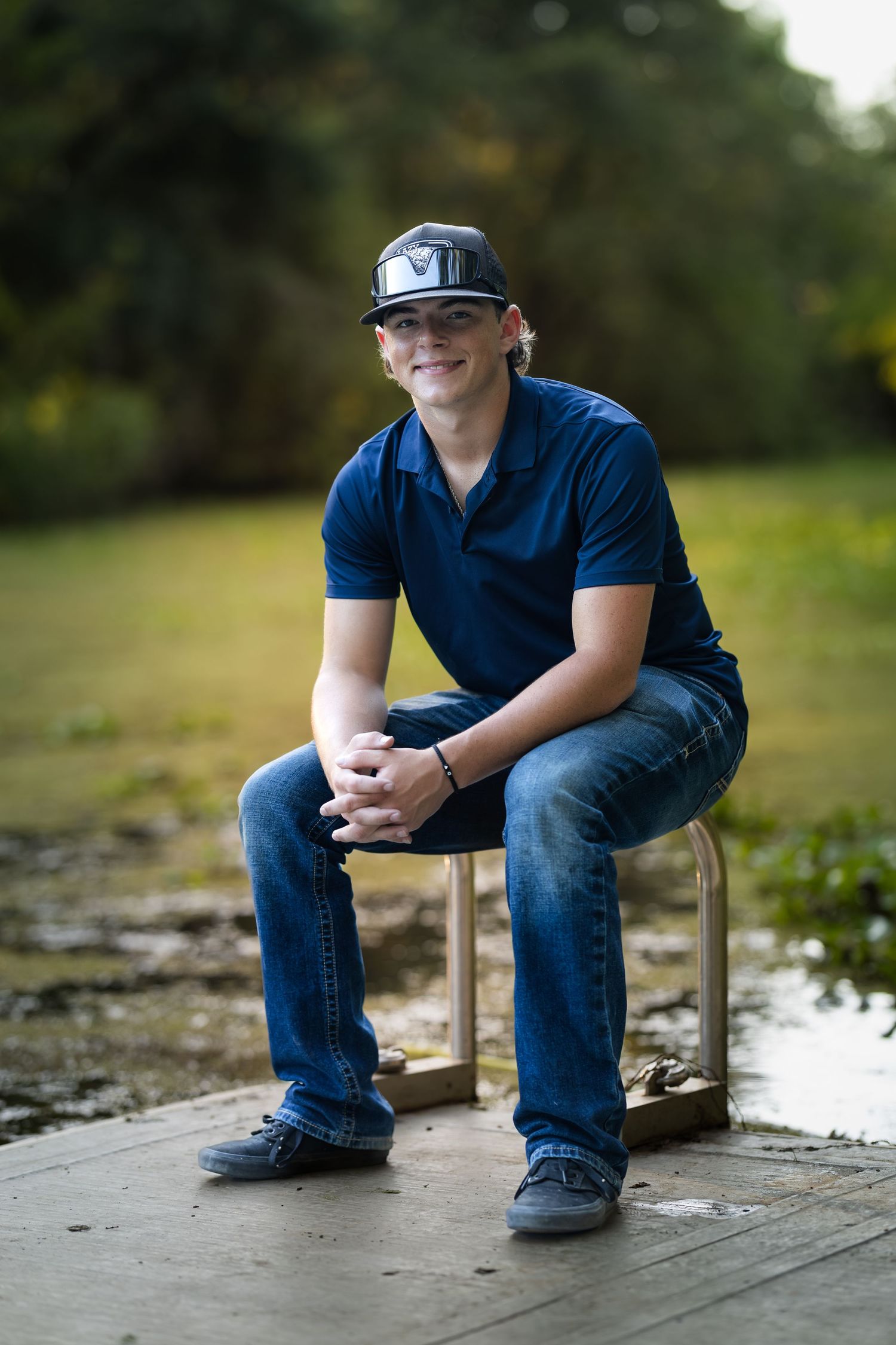 Male-Senior portrait photographed outdoors at Consumes River Preserve, Sacramento, California by Tea & Sugar Shots by Gretchen Schmidt.