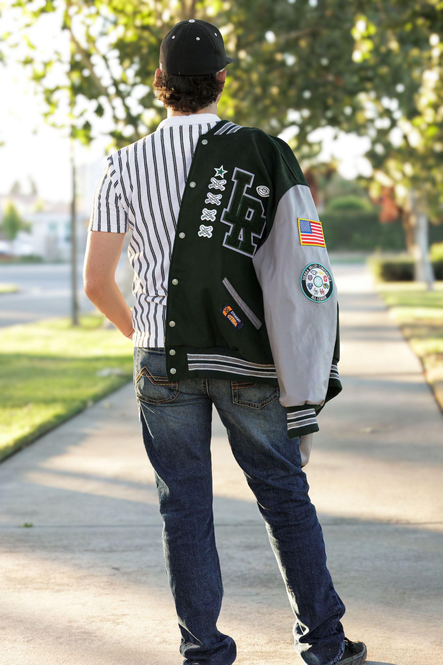 Male-Baseball Senior portrait photographed outdoors in Galt, California by Tea & Sugar Shots by Gretchen Schmidt.
