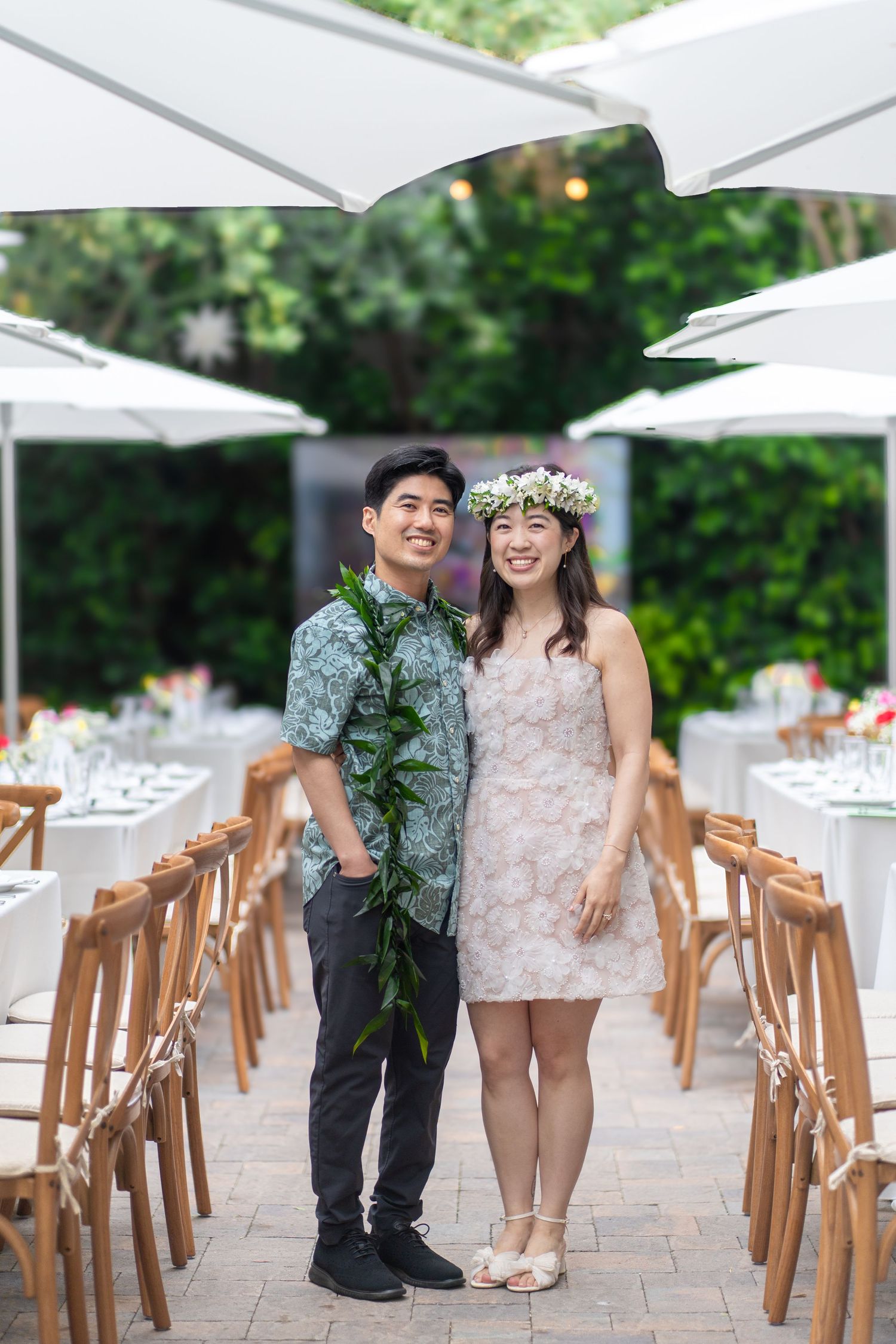 Bride and groom share posed moments before the ceremony at Redbird, DTLA’s elegant historic venue. #RedbirdLA #WeddingPhotos #DTLAWeddings