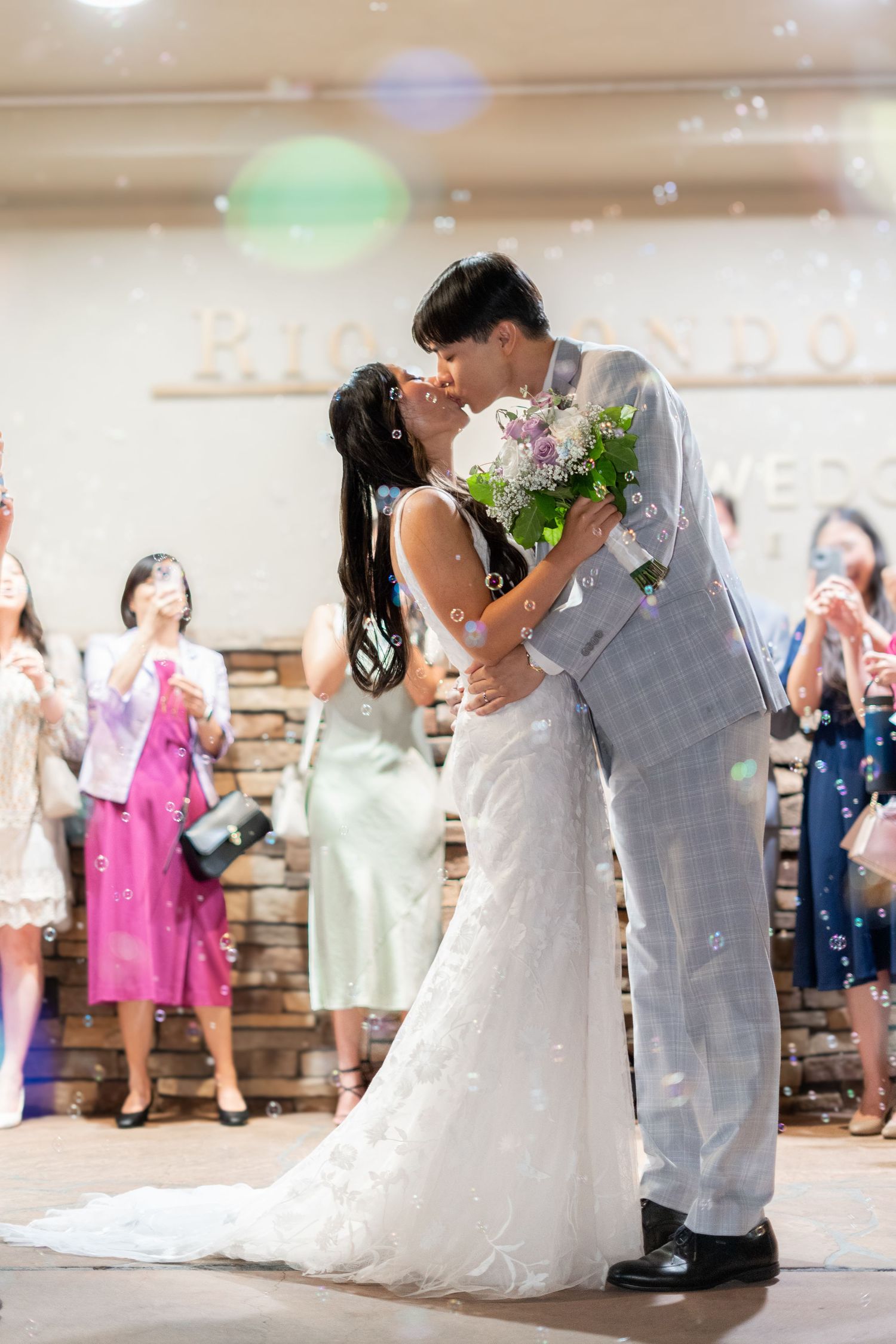 The knot is tied, and the couple is now officially married.