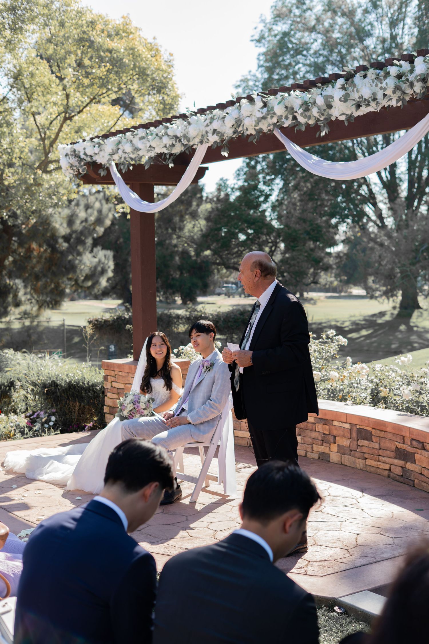 The knot is tied, and the couple is now officially married.