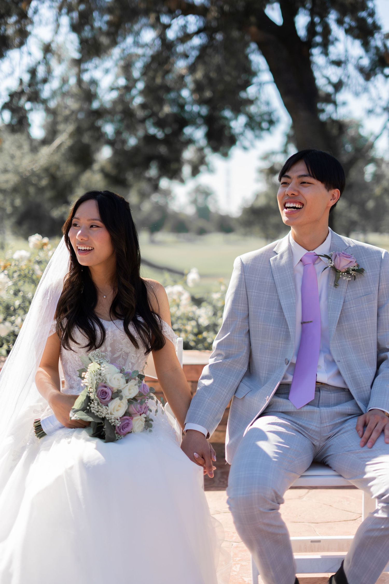Bride and groom sharing a heartfelt prayer during the ceremony for love and blessings.