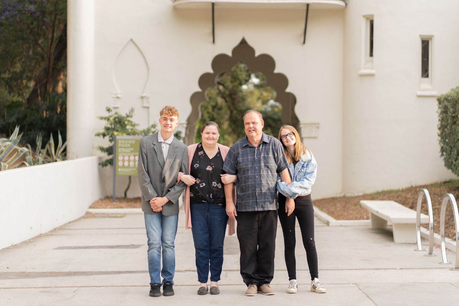 Family smiles bright in front of Brand Park—creating lasting memories in a beautiful outdoor setting. #BrandPark #FamilyMoments #CherishedMe