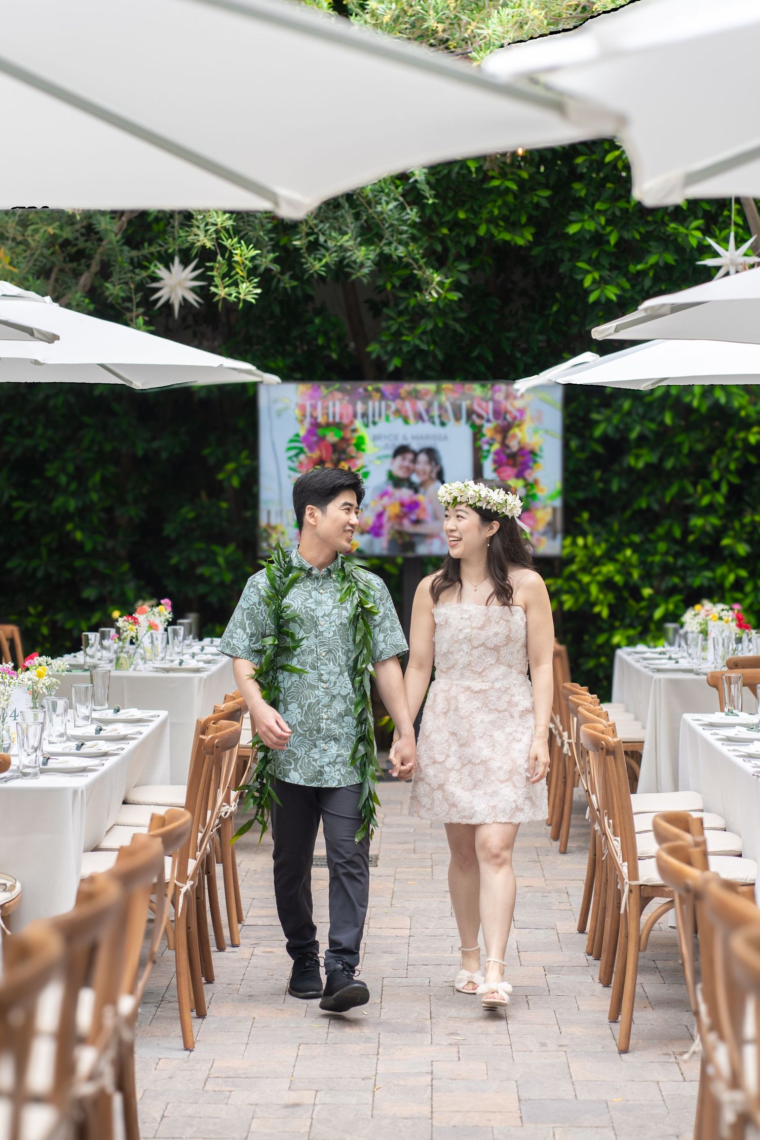 Bride and groom share posed moments before the ceremony at Redbird, DTLA’s elegant historic venue. #RedbirdLA #WeddingPhotos #DTLAWeddings