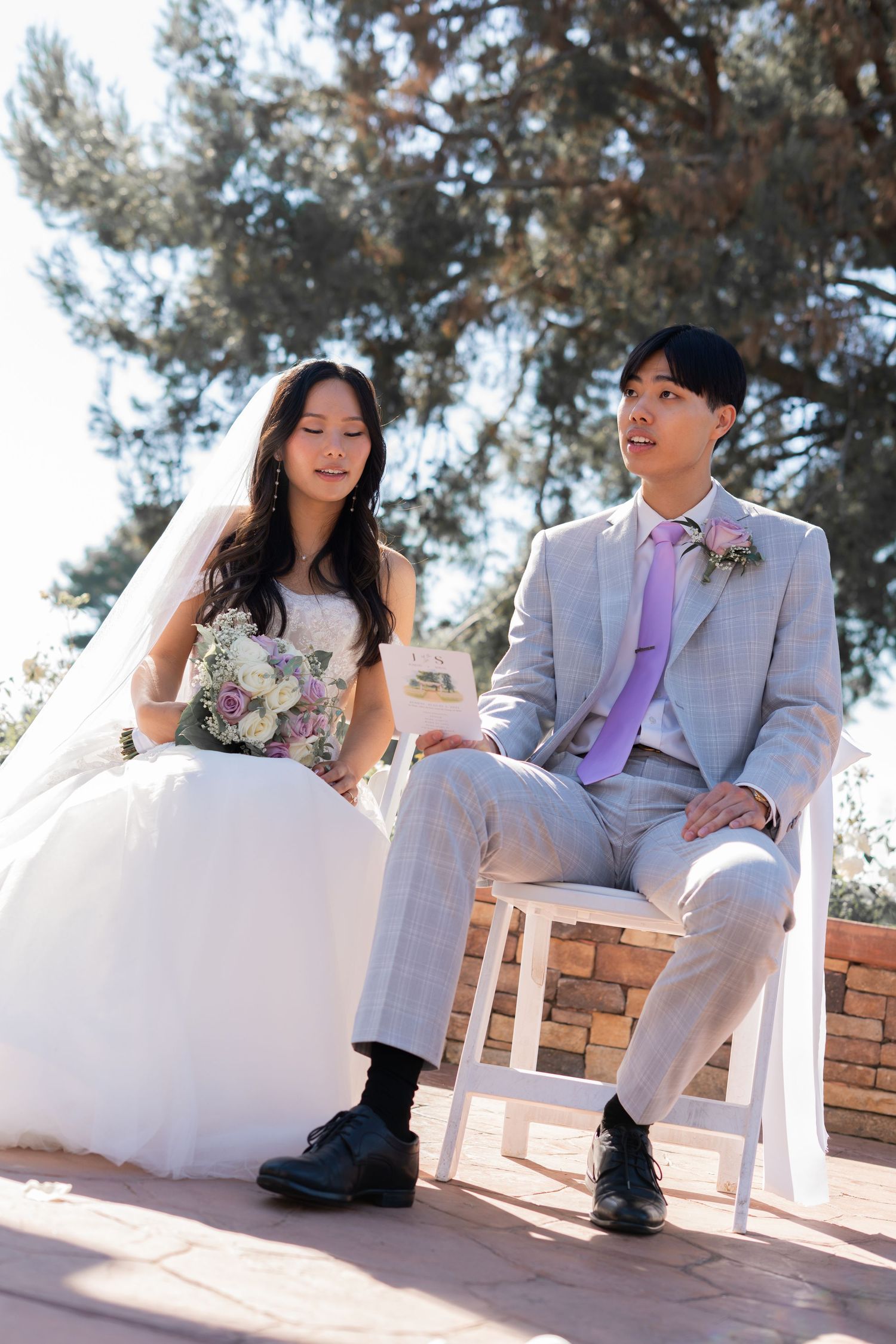 The knot is tied, and the couple is now officially married.