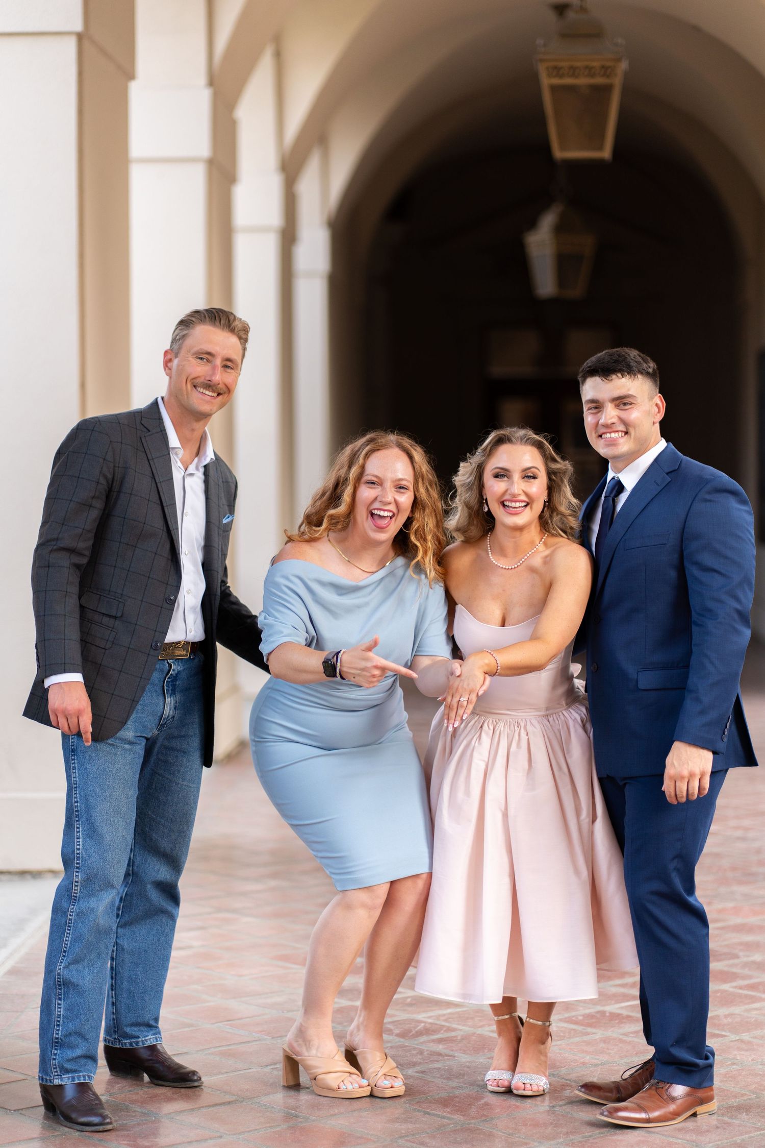 Romantic couple enjoying their engagement in Pasadena, capturing love, elegant scenery, and timeless Southern California charm.