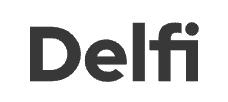 Black Delfi wordmark in bold sans-serif font on white background.