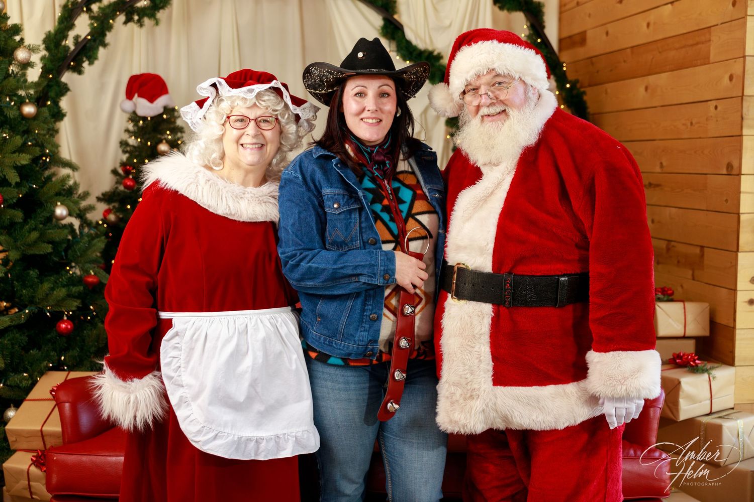 Amber Helm with Santa and Mrs. Claus