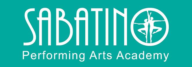 Sabatino Performing Arts Academy logo with a ballet dancer silhouette on a teal background.