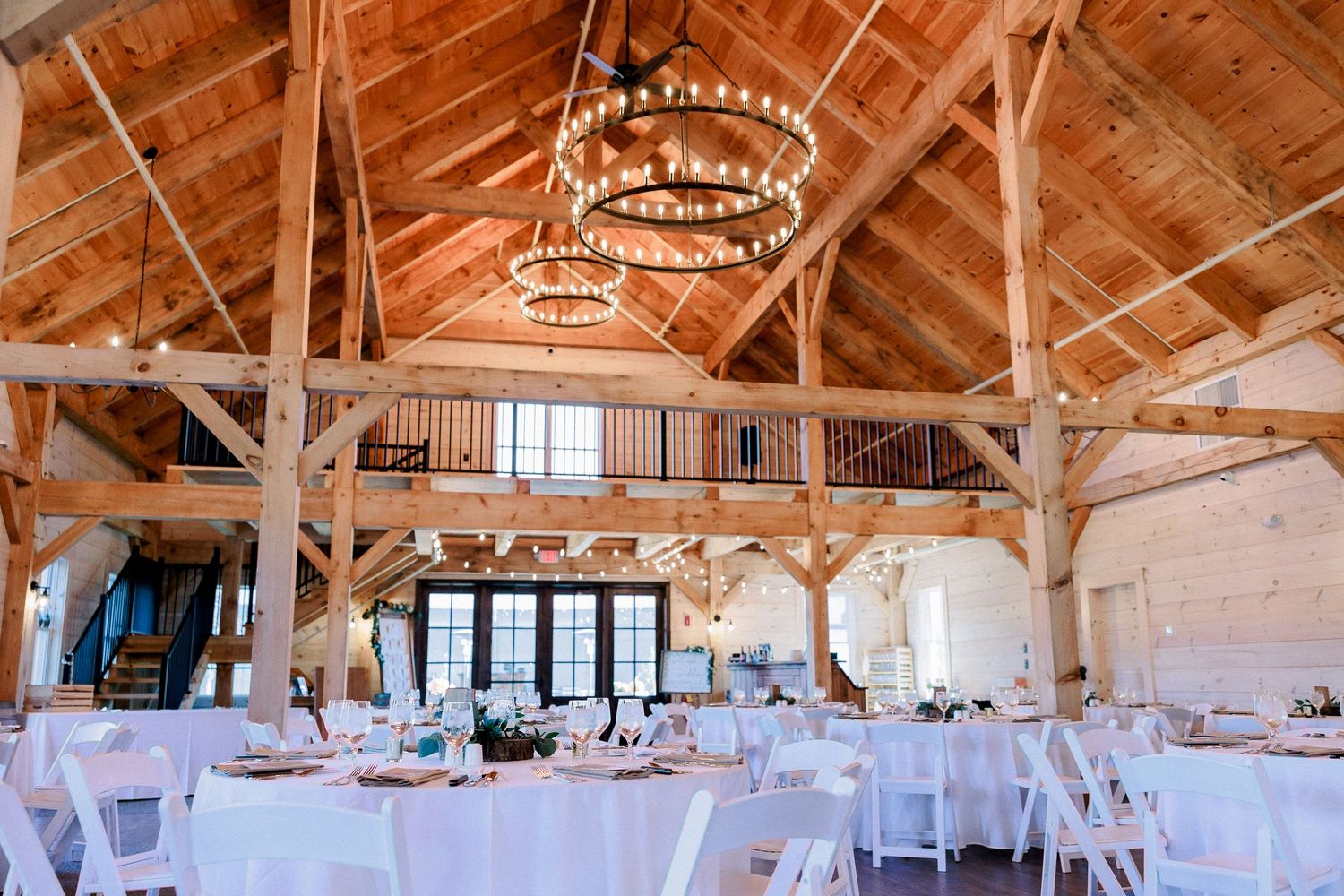 a rustic barn wedding venue detail shot