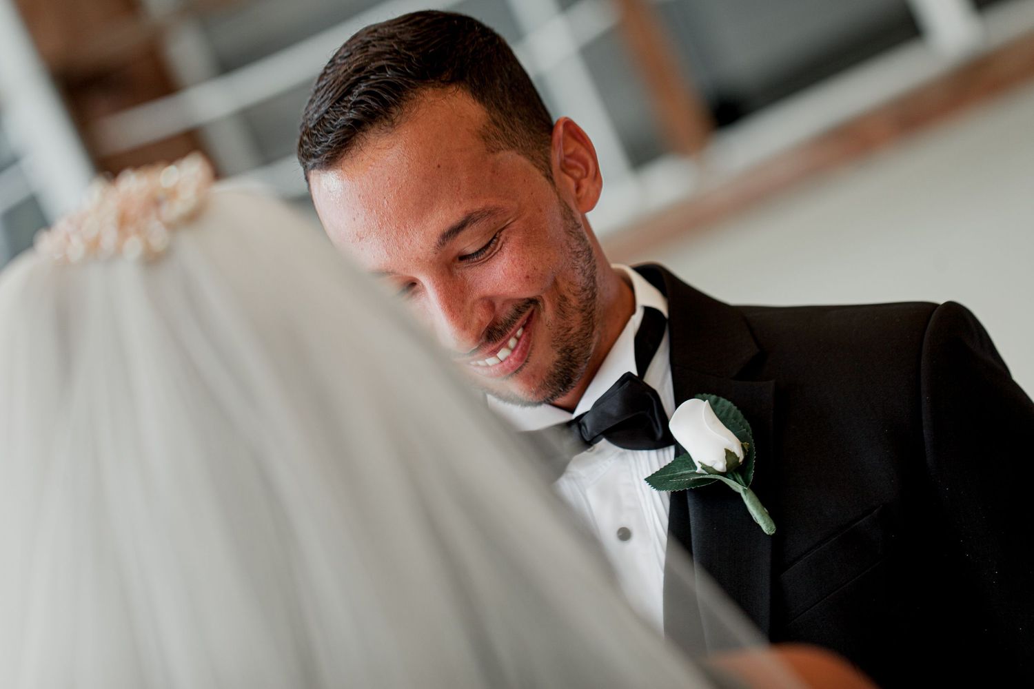 Candid emotional moment between bride and groom at a Trinidad wedding by Charles Parris