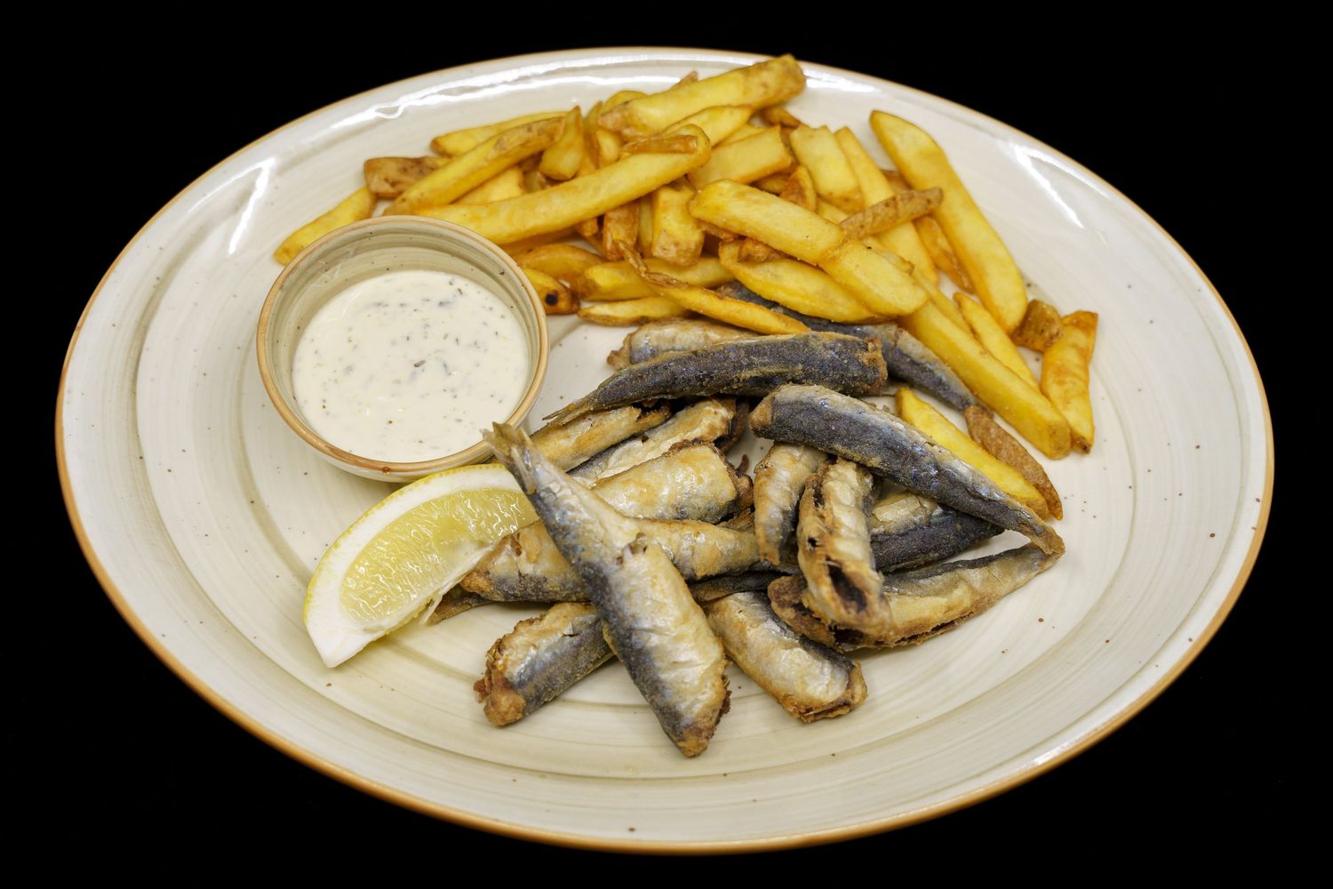 Pumparela Restaurant Fried Sardines with french fries