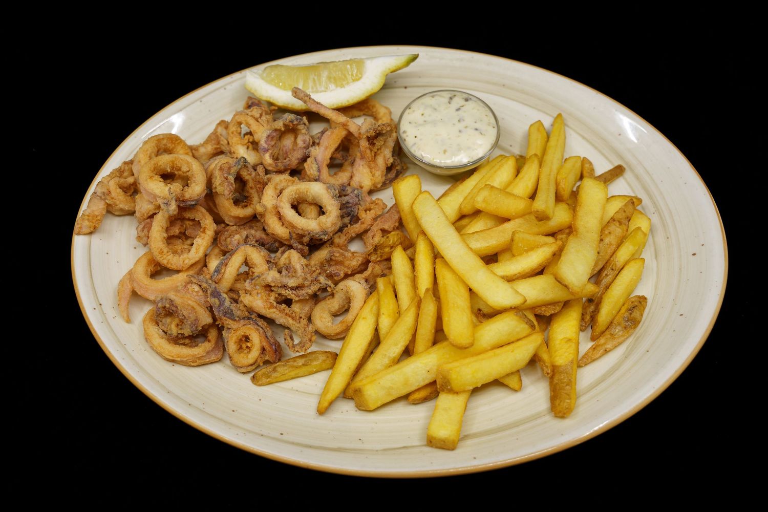 Pumparela Restaurant  Fried Calamary with french fries