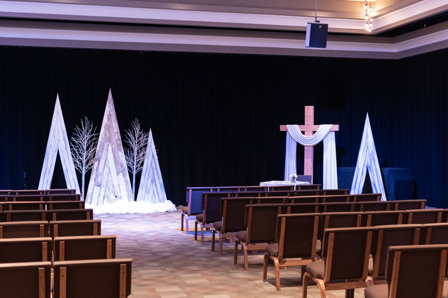 religious venue church ready for wedding service chapel sanctuary Central Alberta Real Estate Media David Spence Photography architectural