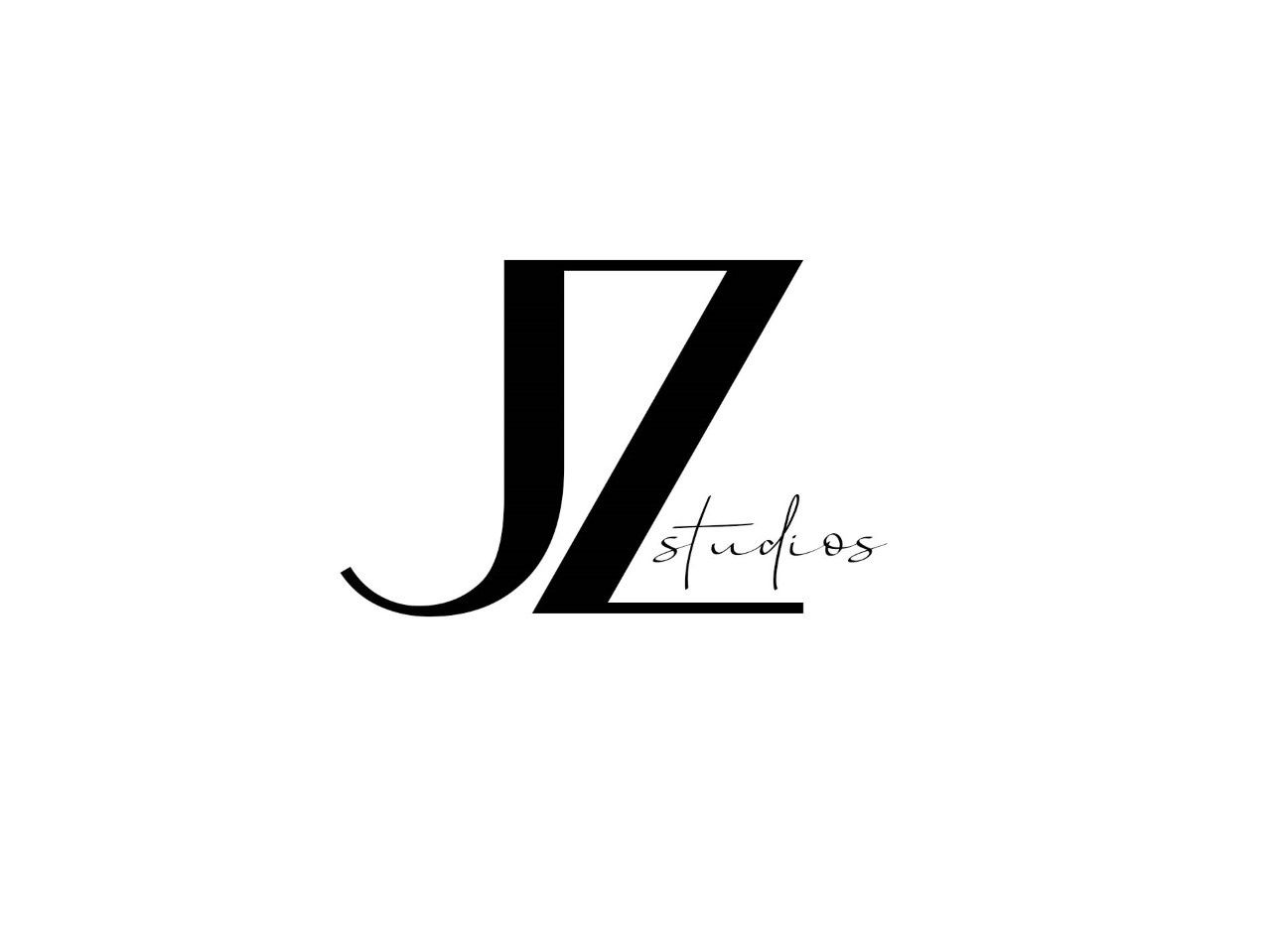 Elegant black JZ monogram logo with stylized text underneath.