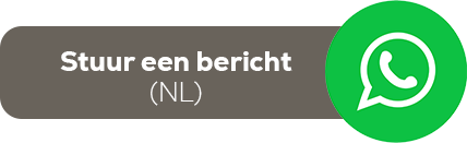 A green WhatsApp button with Dutch text 'Stuur een bericht' (Send a message) on a brown and white background.