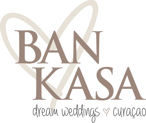 Elegant wedding venue logo designs in muted brown tones with cursive text for Curacao destination weddings.