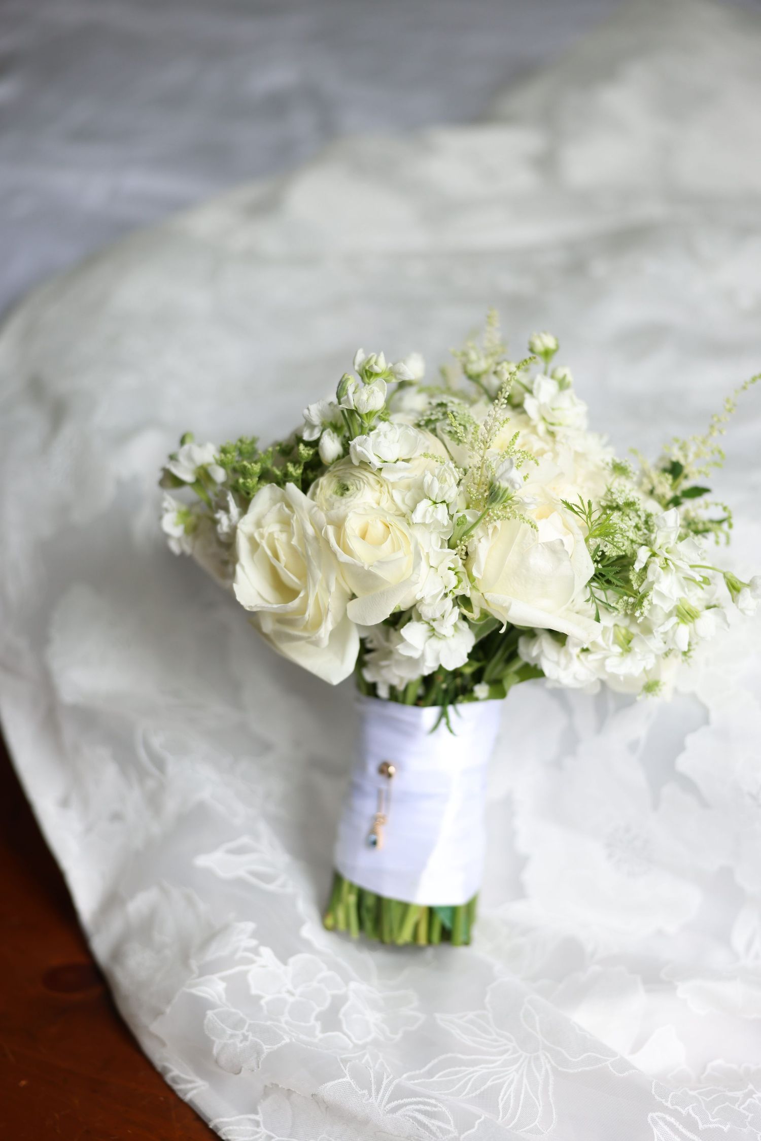 Bridal bouquet photographed during a Long Island wedding
