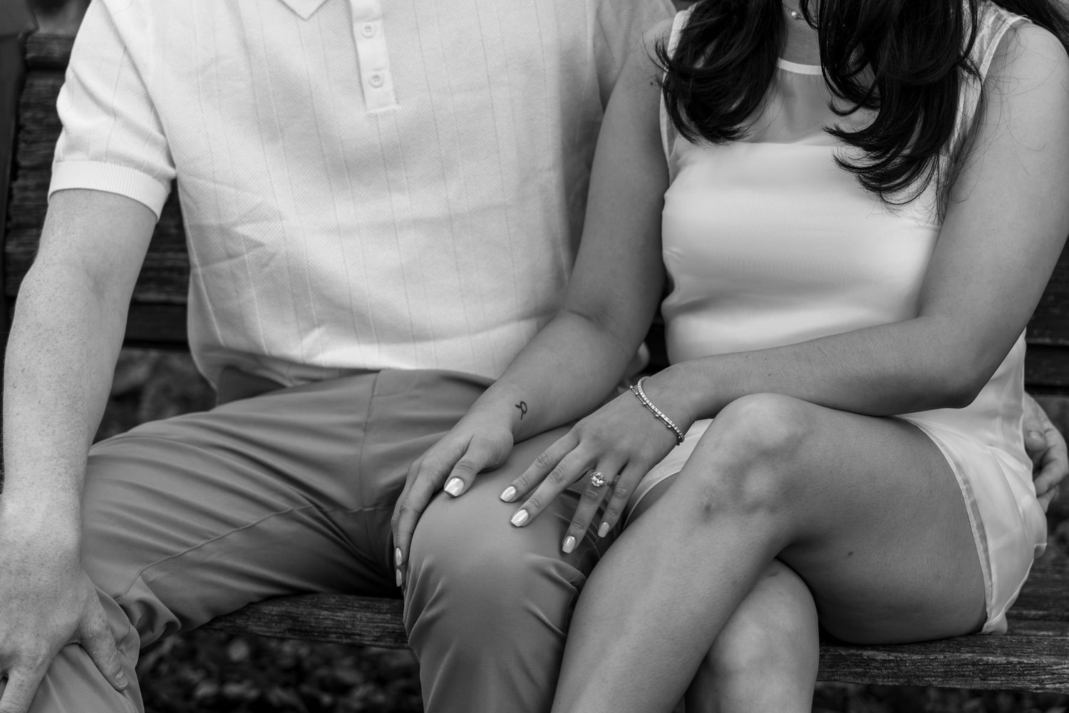 Romantic engagement photos in Central Park, New York City.