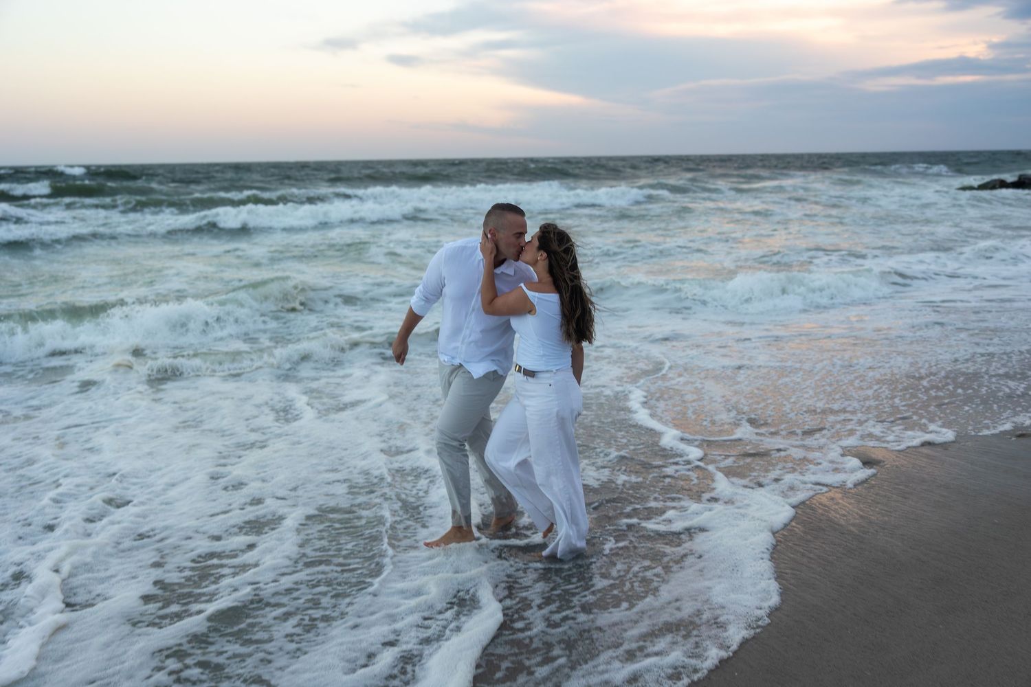 Summer engagement shoot in Long Beach, New York