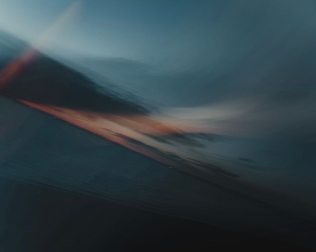 Blurry long exposure of sunset