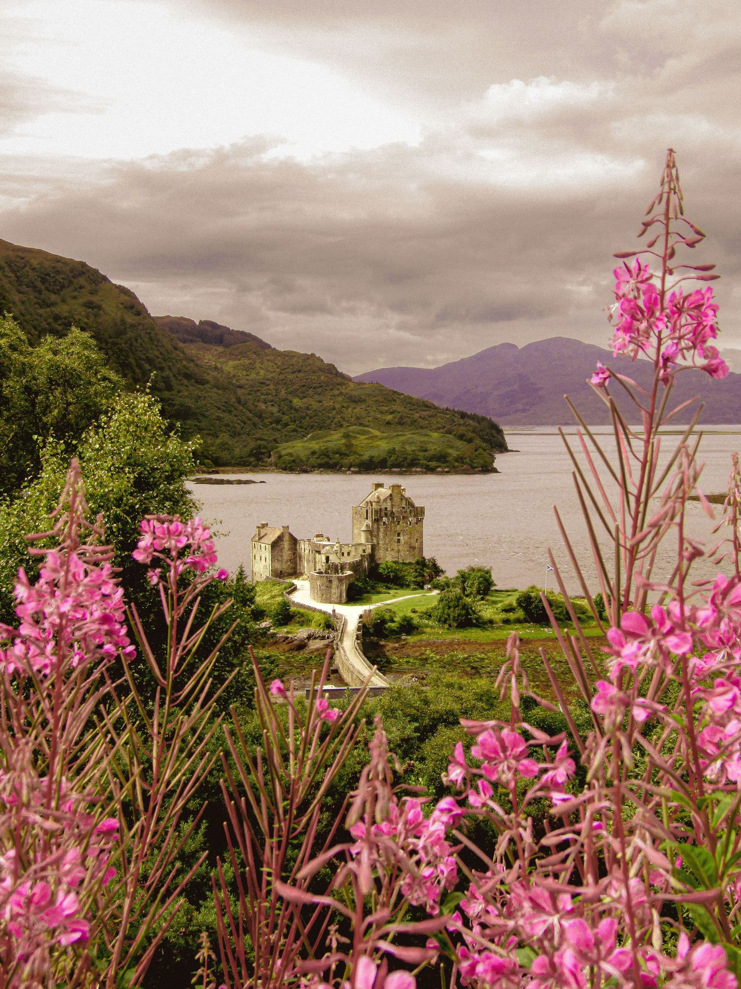 Fine art landscape photograph of Eilean Donan Castle in the Scottish Highlands, available as framed wall art prints and downloads.