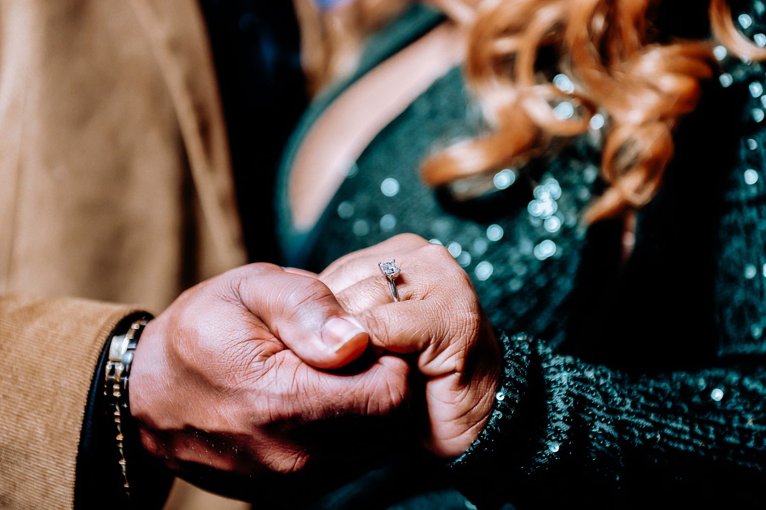 Palm Beach photographer near me photographed this beautiful ring shot during a Palm Beach engagement session at the Worth Avenue Clock Tower