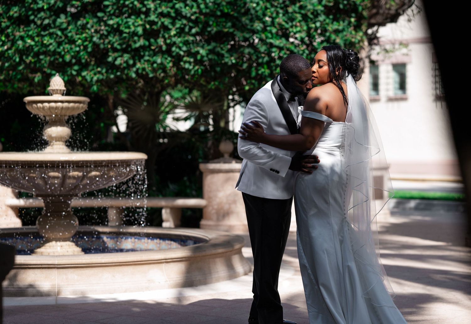 South Florida wedding photographers captured this elopement off Worth Avenue in Palm Beach, Florida.