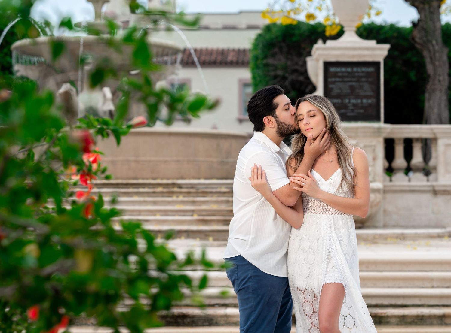 West Palm Beach engagement photographers captured this couple's intimate moment.