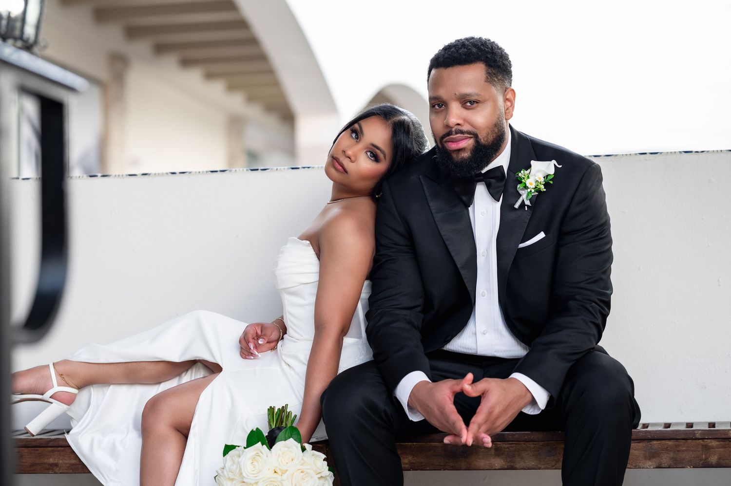 Elegant wedding portraits captured in Palm Beach by luxury wedding photographers in Florida.