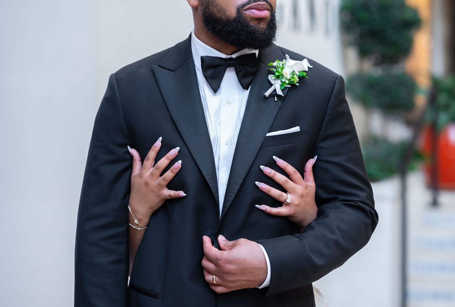 The wedding rings captured by Palm Beach wedding photographers.