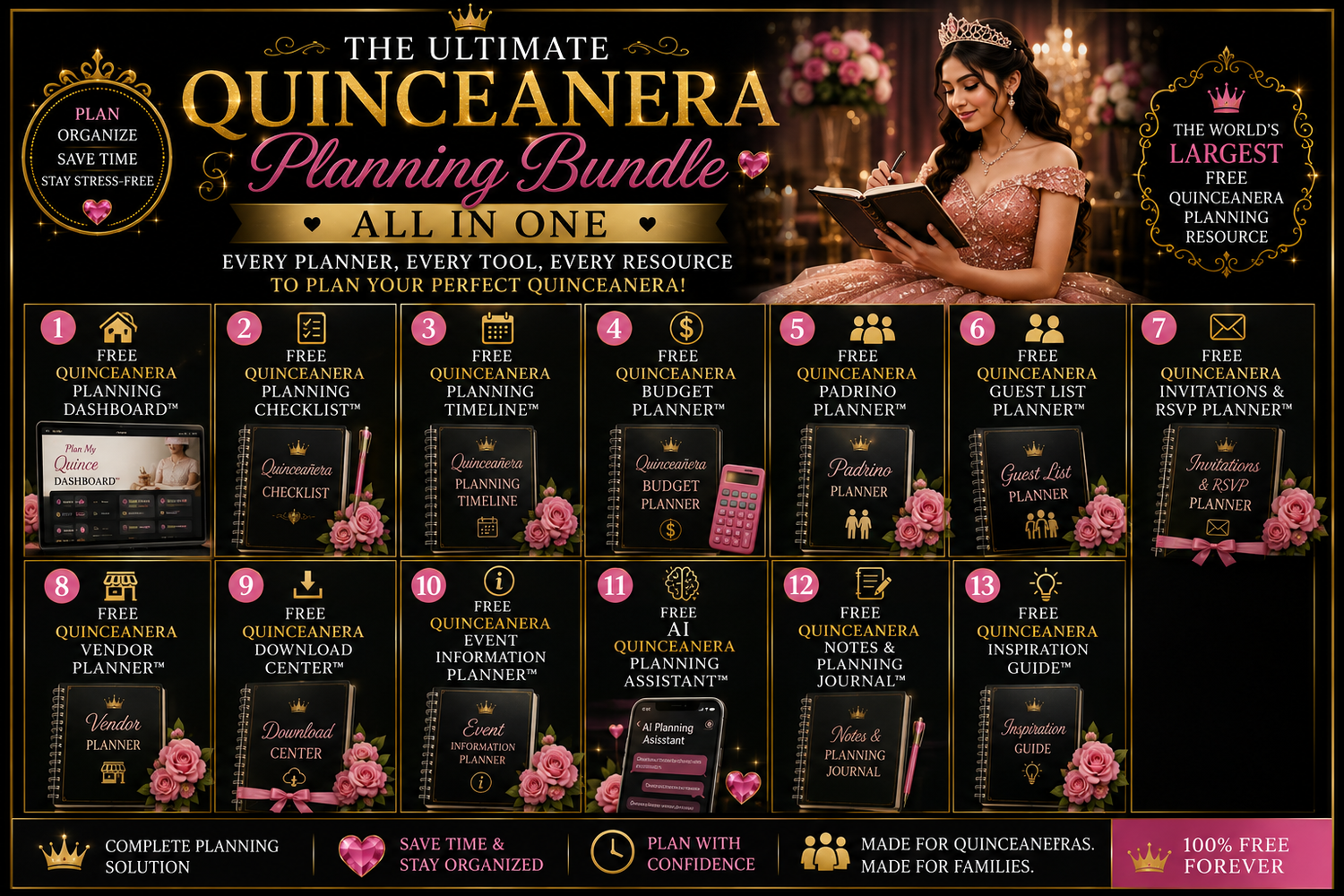 FREE Quinceañera horse posing guide featuring luxury horse photoshoot poses, horse portrait ideas and elegant Quince photography