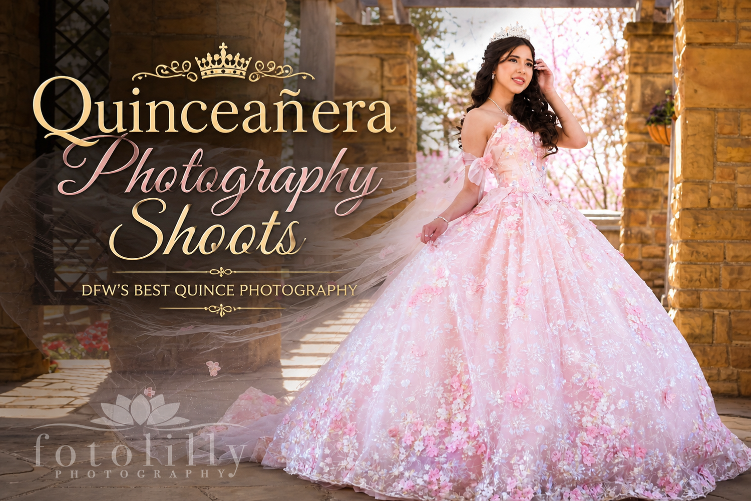 Dallas Fort Worth quinceañera photo session only outdoor shoot natural posing high quality photography Fotolilly