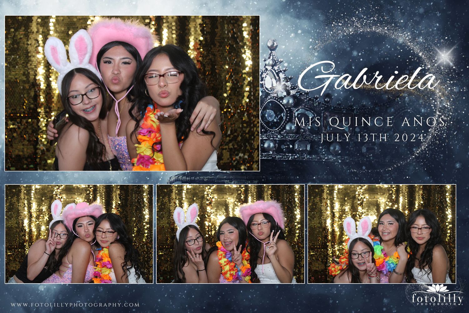 Interactive Quinceañera mirror photo booth rental with professional event attendant serving Dallas Fort Worth luxury celebrations today