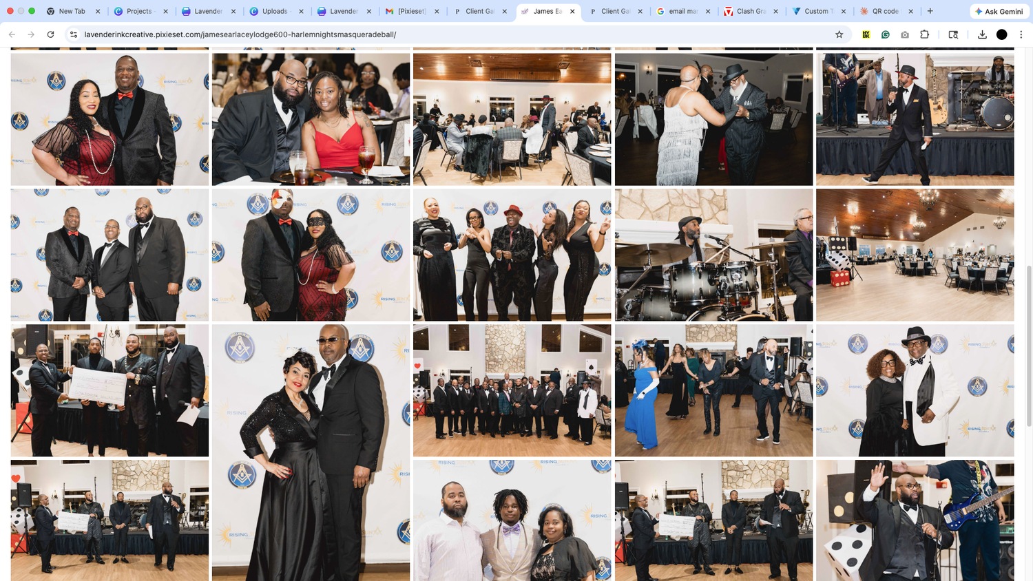 A collage of graduation ceremony photos showing celebratory moments with graduates in caps and gowns at an academic event.