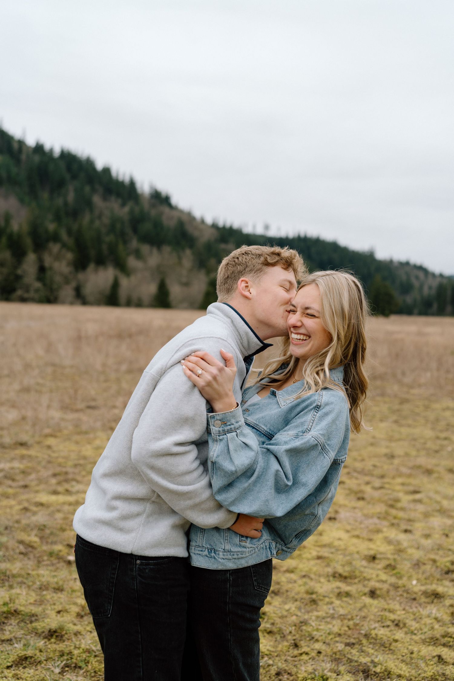 a couple laughing