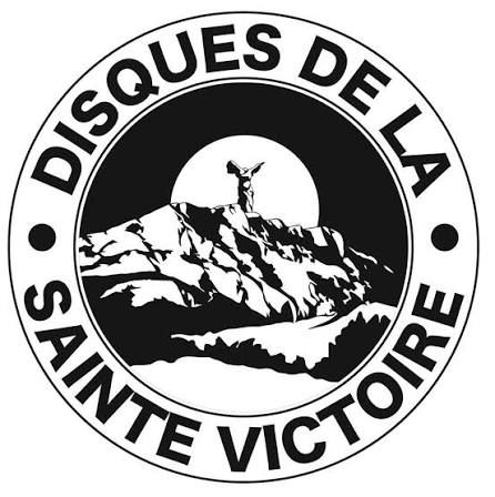 Disques de la Sainte Victoire circular black and white logo with mountain scene.