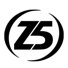Z5 bold black letter logo inside circular swoosh design on white background.