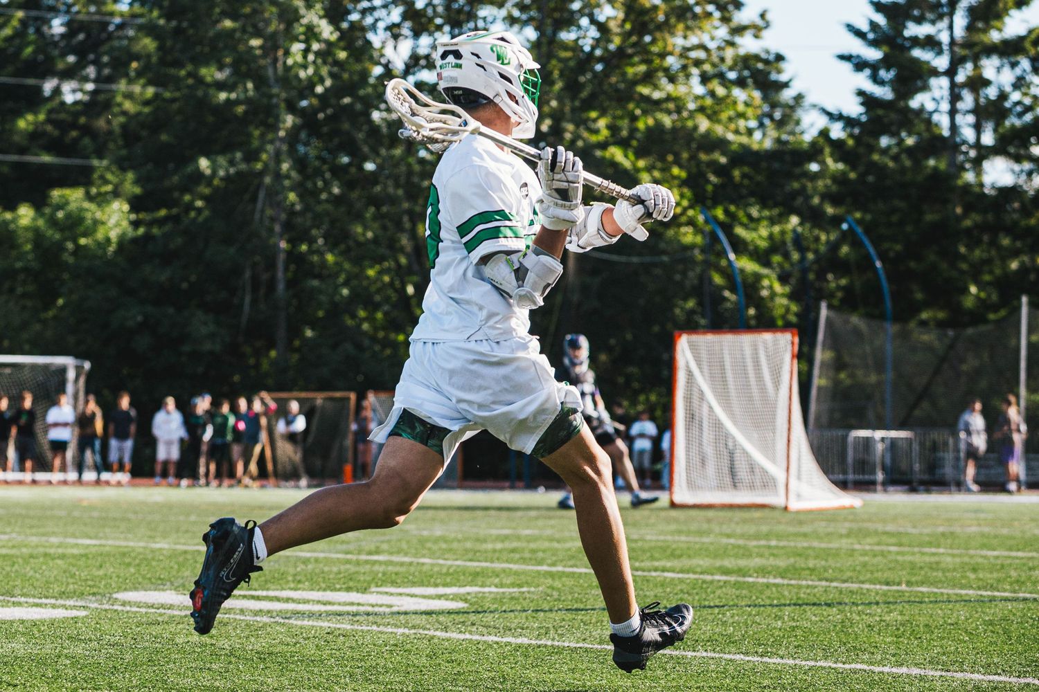 West Linn Lions Varsity Lacrosse fighting for a title at Lake Oswego High School in Oregon.