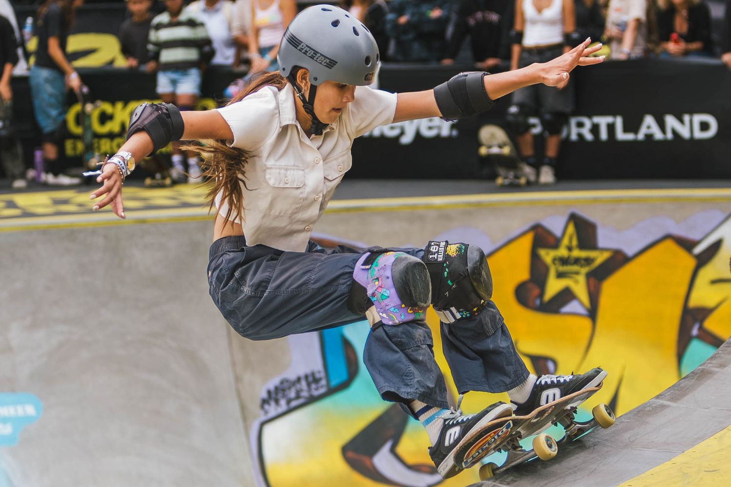 Skateboarders perform at the 2026 Rockstar Energy Open competition in Portland Oregon.Skateboarders perform at the 2026 Rockstar Energy Open