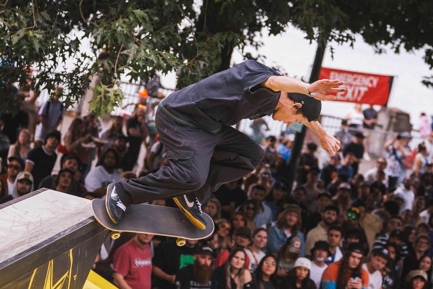 Professional Skateboarders perform at the 2026 Rockstar Energy Open in Portland Oregon