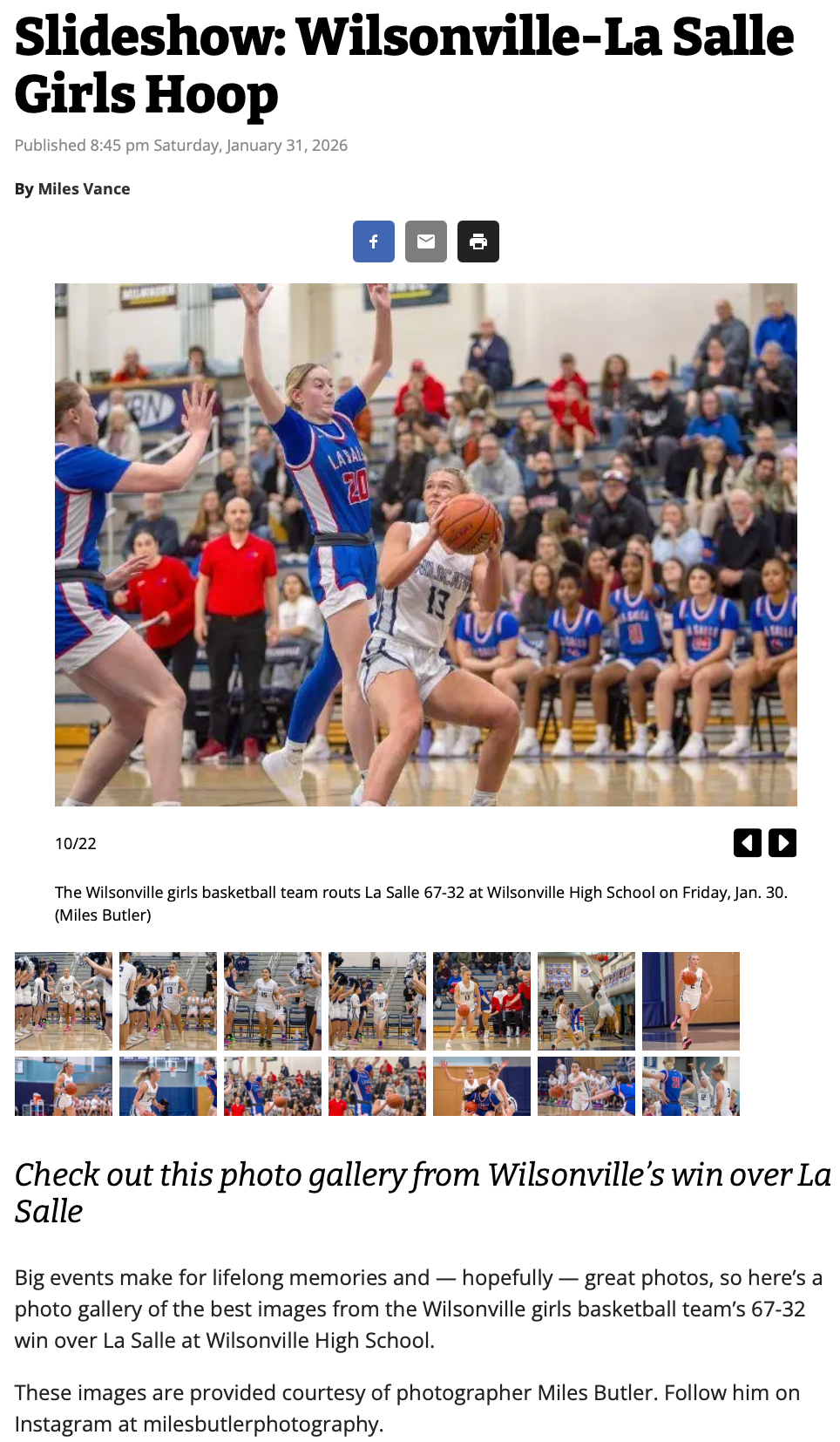 Miles Butler Photography Tear sheets