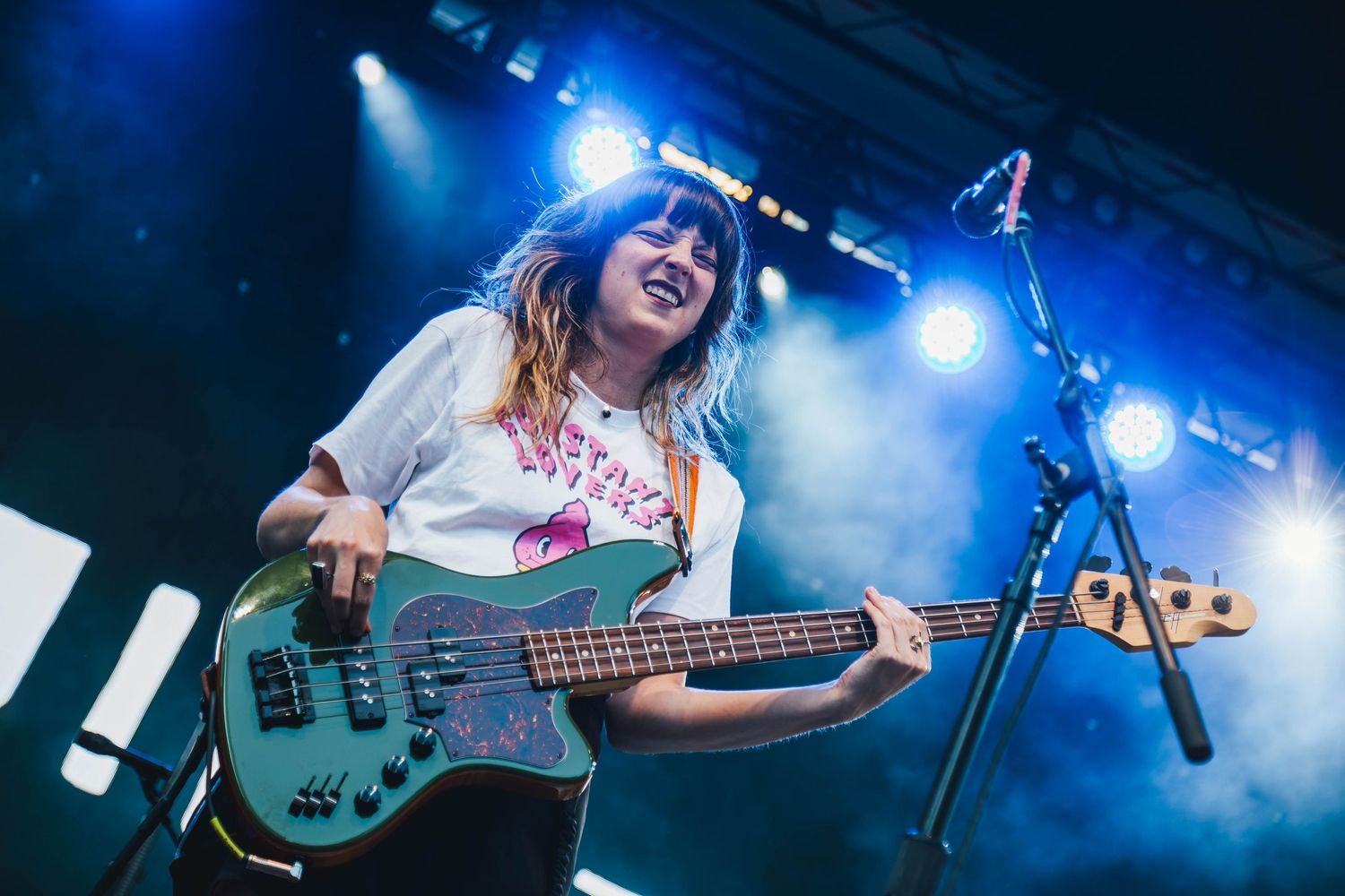 Concert photography featuring Built to Spill at Pioneer Courthouse Square in Portland Oregon.