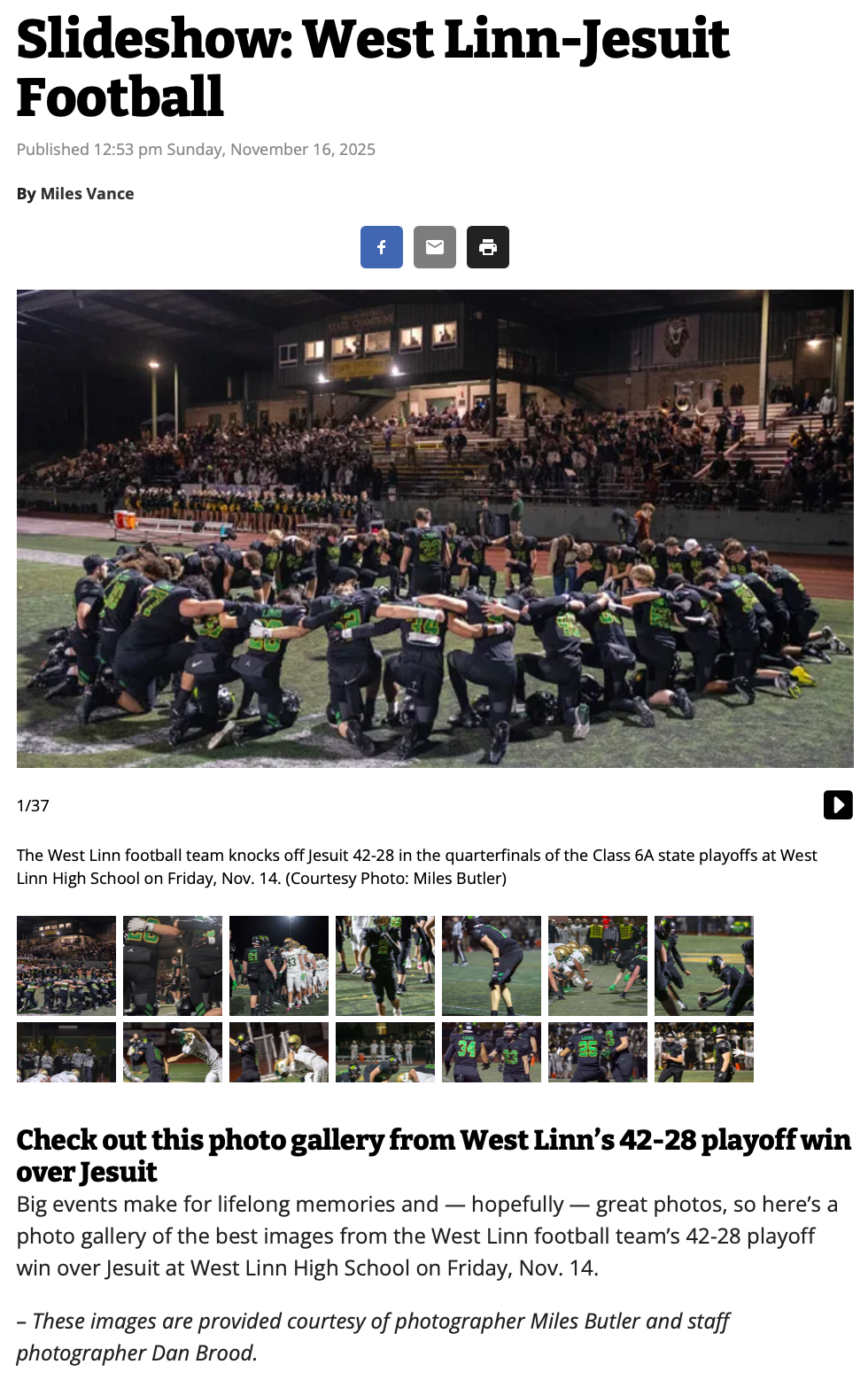 Miles Butler Photography Tear sheets